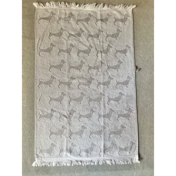 Ladinne Reversible Dachshund Tea Towels Set of Two Cotton 30" X 19" Gray & White - Picture 2 of 8